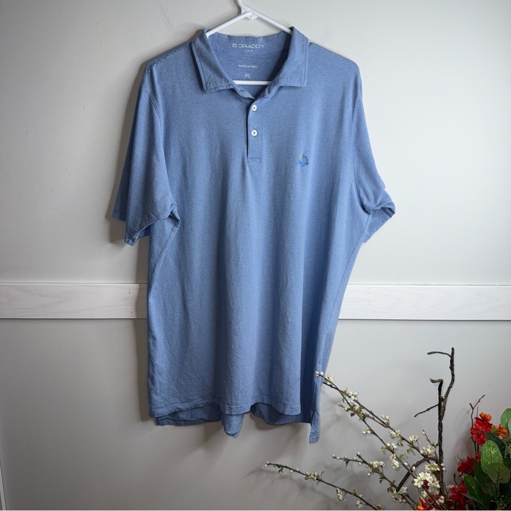 B. Draddy Men's Light Blue Polo Shirt